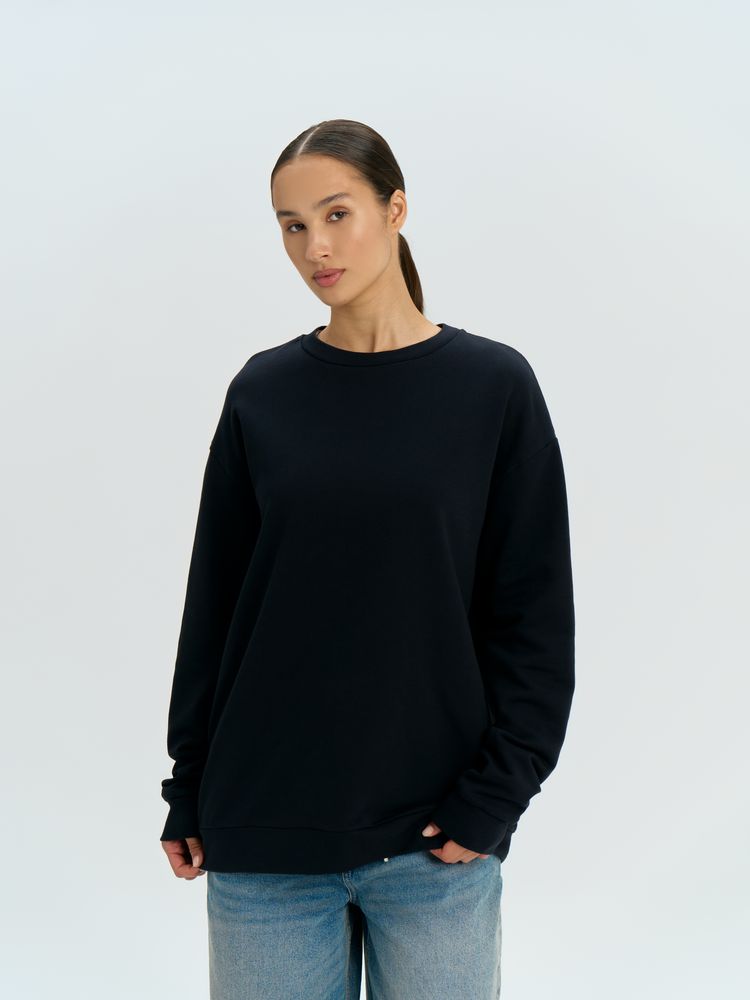 Свитшот оверсайз унисекс Omnifit, черный — изображение 12