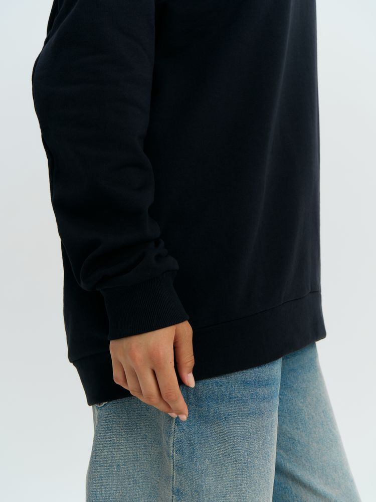 Свитшот оверсайз унисекс Omnifit, черный — изображение 15