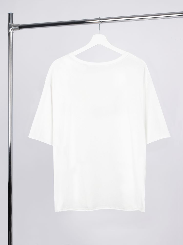 Футболка оверсайз унисекс Vozduh, молочно-белая — изображение 3