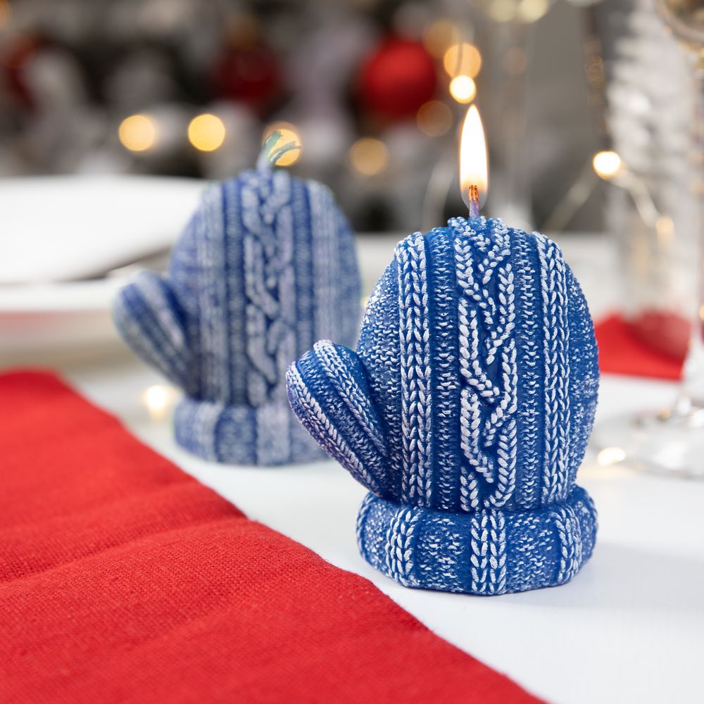 Свеча Kniteam, варежка, синяя — изображение 5