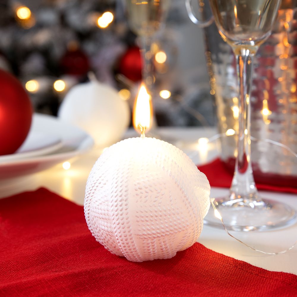 Свеча Kniteam, клубок, белый — изображение 5