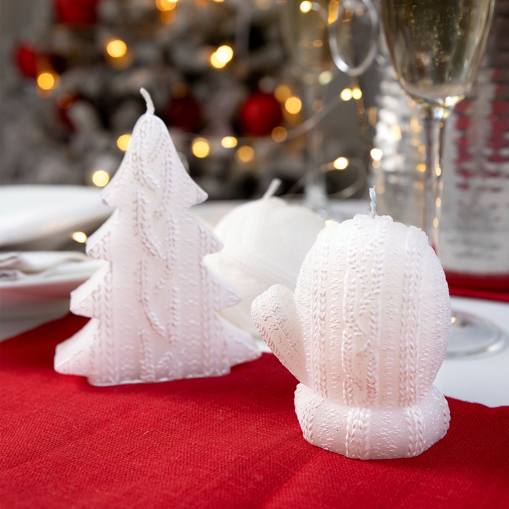 Свеча Kniteam, клубок, белый — изображение 6