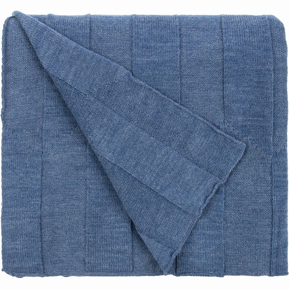 Плед Rombus, синий меланж (джинс) — изображение 4