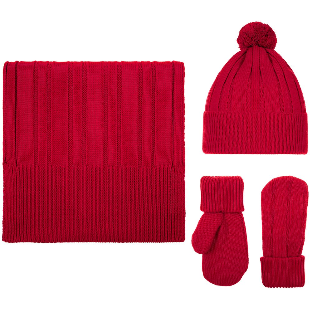 Шапка Knit Beat, красная — изображение 5