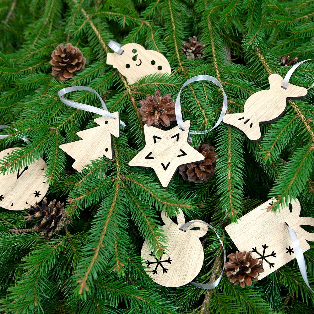 Деревянная подвеска Christmate, звезда — изображение 6