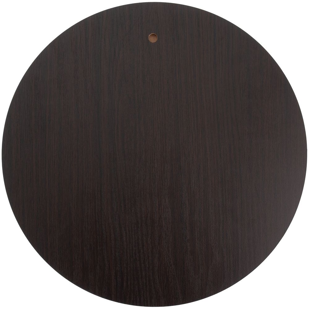 Плакетка Plaque, круглая, венге с серебристой пластиной — изображение 4