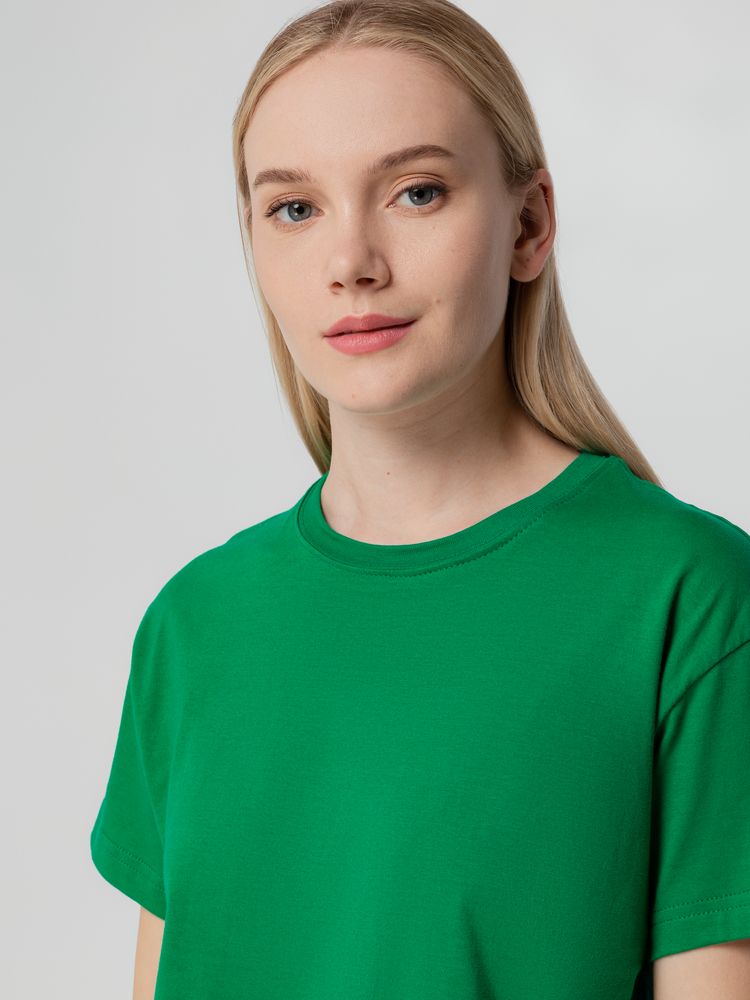 Футболка унисекс T-bolka 140, темно-зеленая — изображение 12