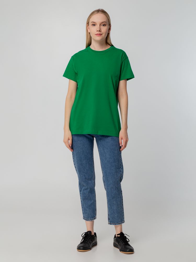 Футболка унисекс T-bolka 140, темно-зеленая — изображение 13