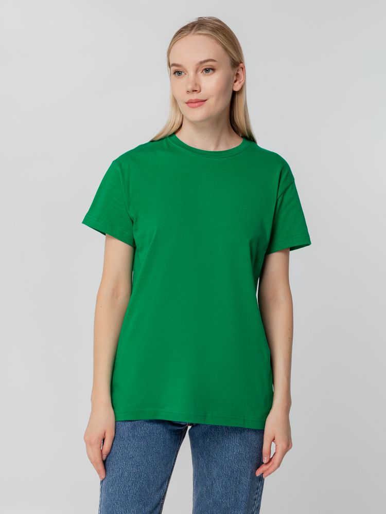 Футболка унисекс T-bolka 140, темно-зеленая — изображение 10