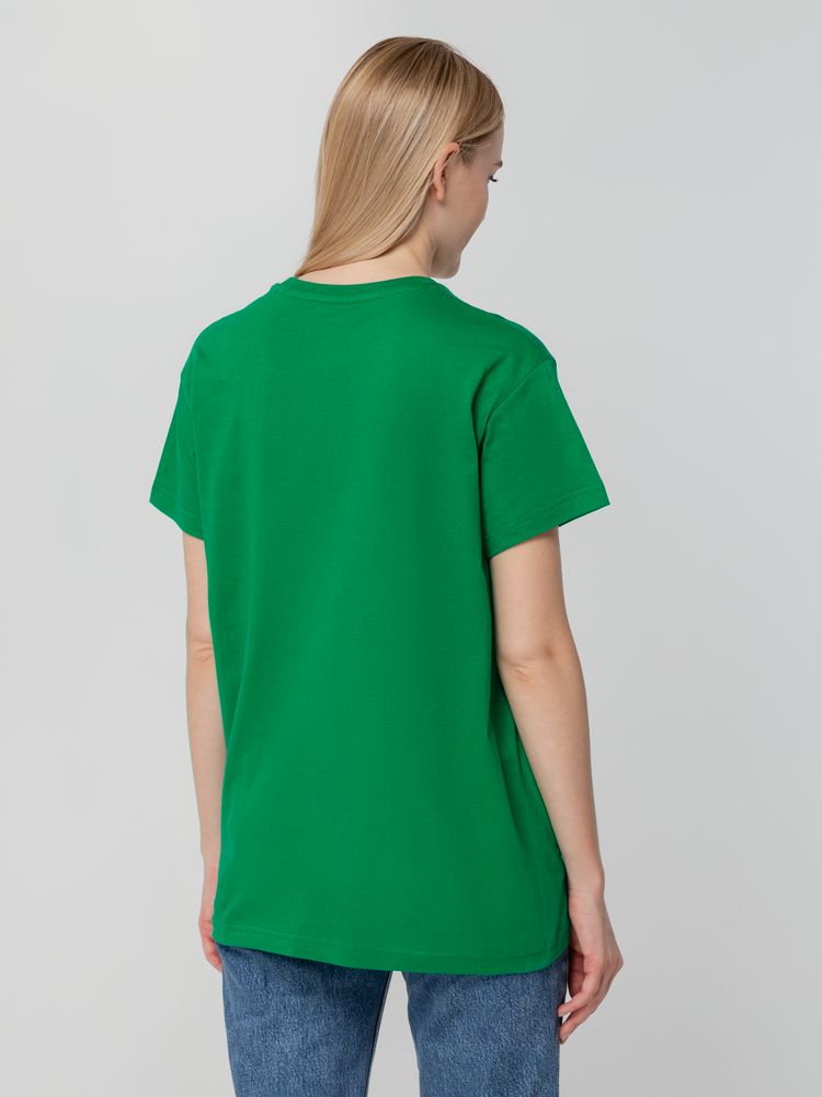 Футболка унисекс T-bolka 140, темно-зеленая — изображение 11