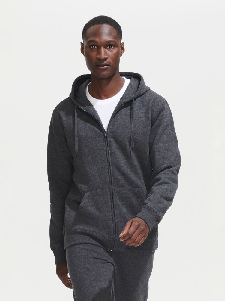 Толстовка мужская на молнии с капюшоном Seven Men, черная — изображение 6