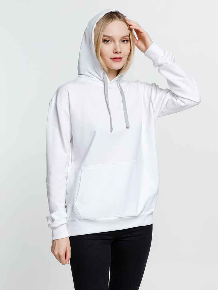 Толстовка с капюшоном Kirenga, белая (белоснежная) — изображение 11