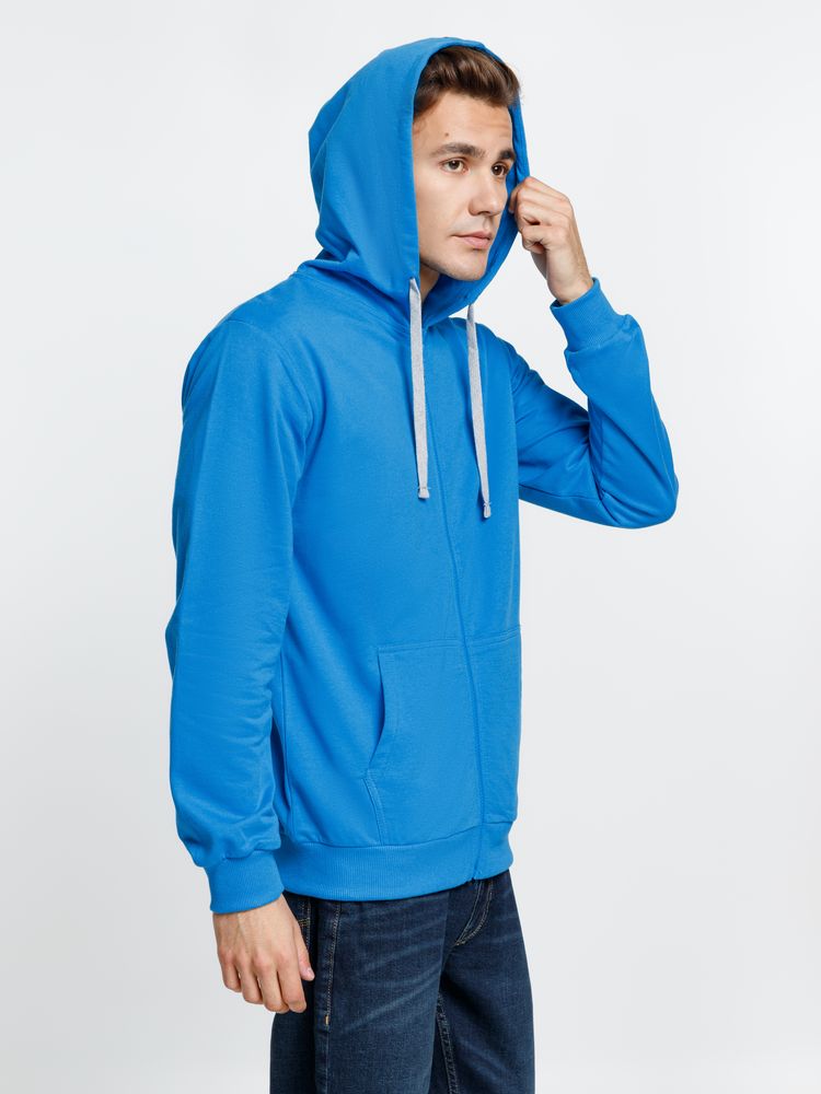 Толстовка на молнии с капюшоном Siverga, бирюзовая — изображение 5