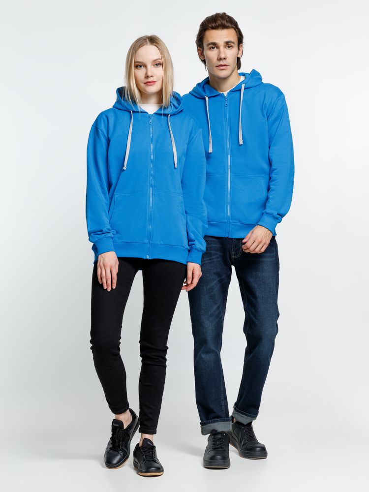 Толстовка на молнии с капюшоном Siverga, бирюзовая — изображение 10