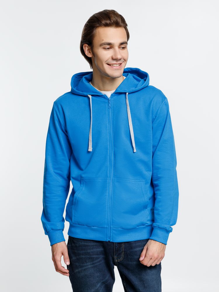 Толстовка на молнии с капюшоном Siverga, бирюзовая — изображение 4