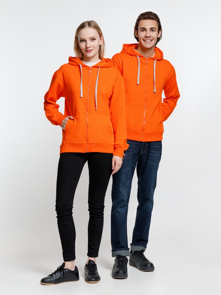 Толстовка на молнии с капюшоном Siverga, оранжевая — изображение 12