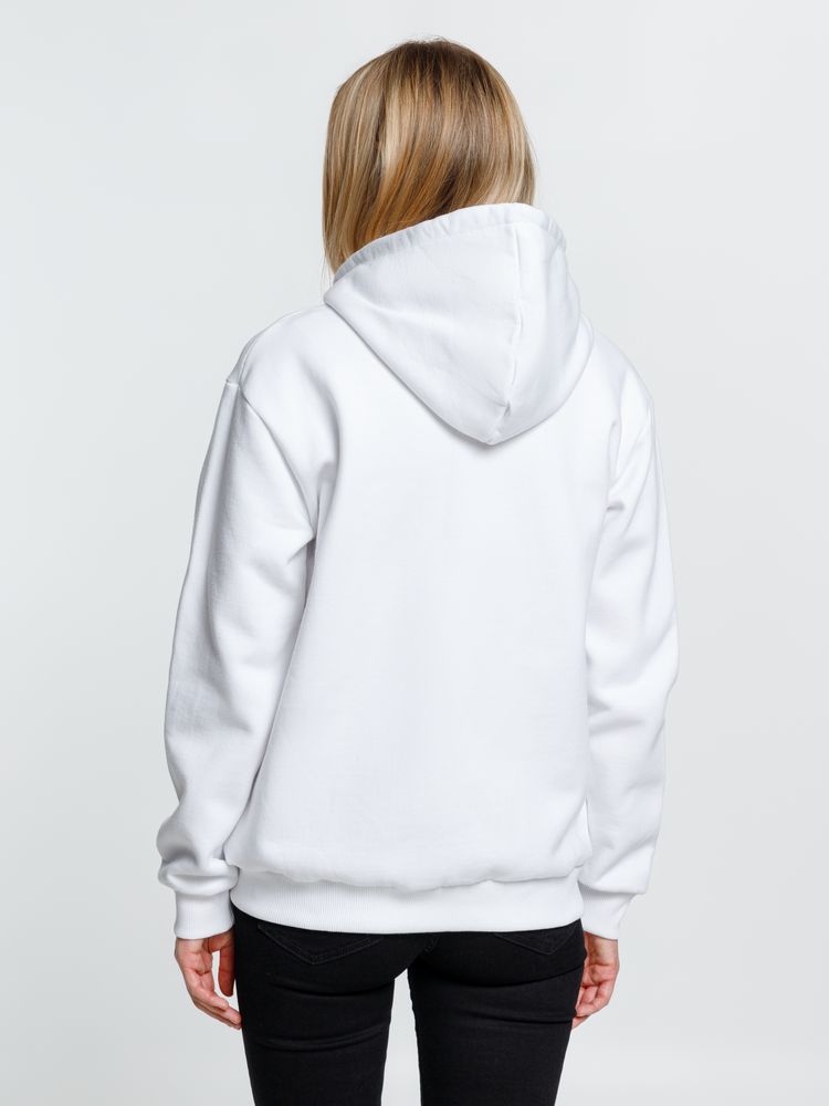 Толстовка на молнии с капюшоном Siverga Heavy, белая (белоснежная) — изображение 9