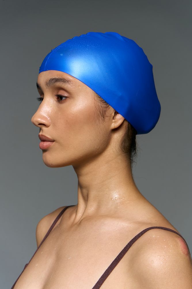 Шапочка для плавания Aquasana, синяя — изображение 6