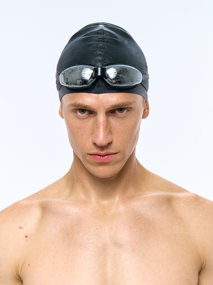 Очки для плавания зеркальные Underwater, черные — изображение 8