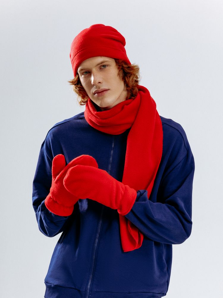 Шапка Fleecy, красная — изображение 9