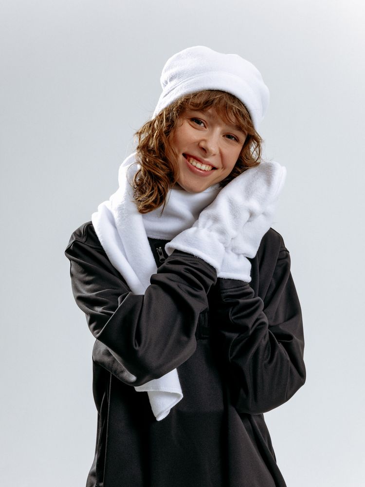 Шарф Fleecy, белый — изображение 7