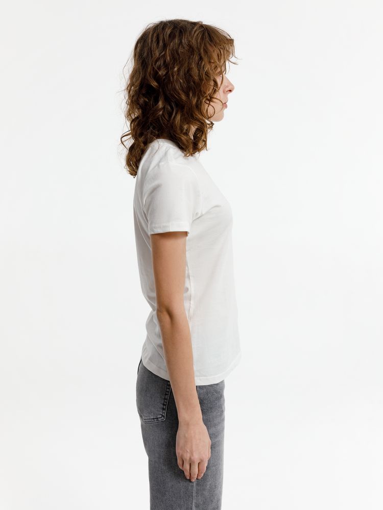 Футболка женская T-bolka Lady, белая (теплый оттенок) — изображение 7