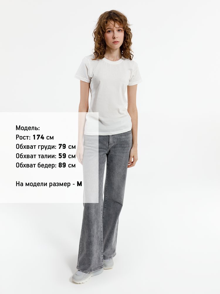 Футболка женская T-bolka Lady, белая (теплый оттенок) — изображение 5