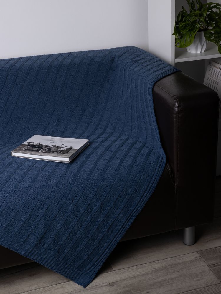 Плед Trenza, синий — изображение 8