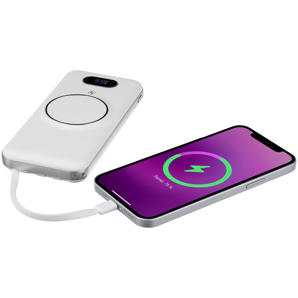 Внешний аккумулятор Omni Pro 10000 мАч, белый — изображение 8