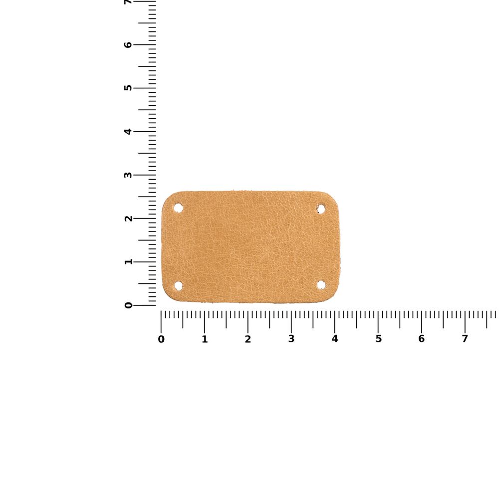 Лейбл кожаный Beta, S, бежевый — изображение 4