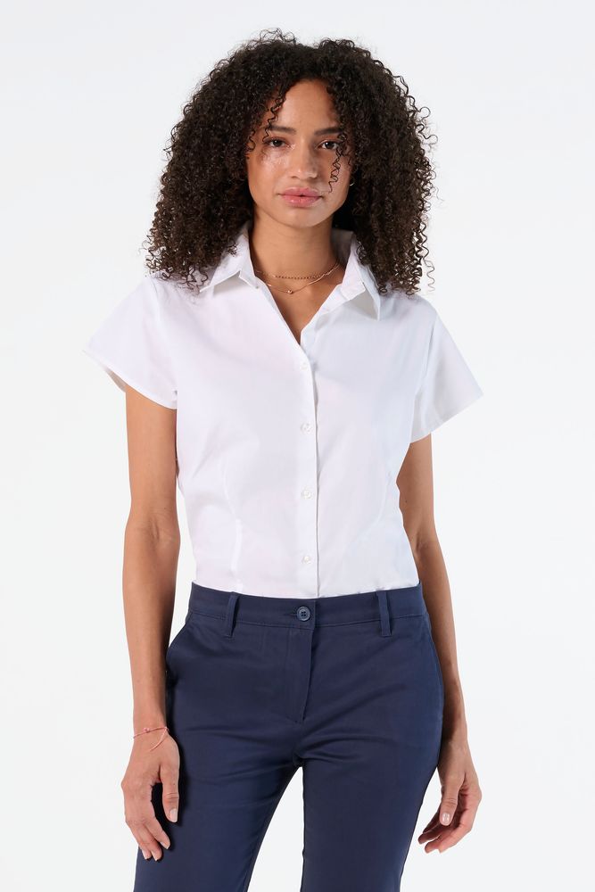 Рубашка женская с коротким рукавом Excess, черная — изображение 5