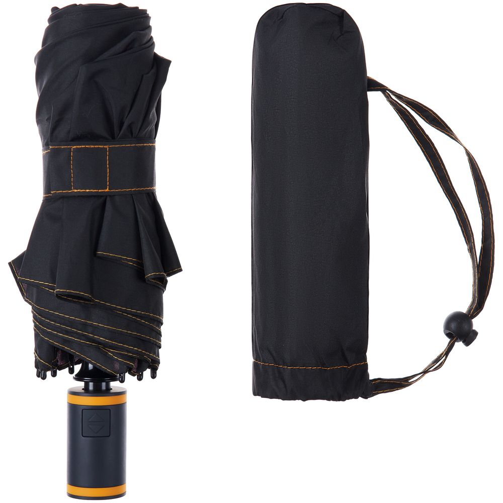 Зонт складной AOC Mini с цветными спицами, оранжевый — изображение 6