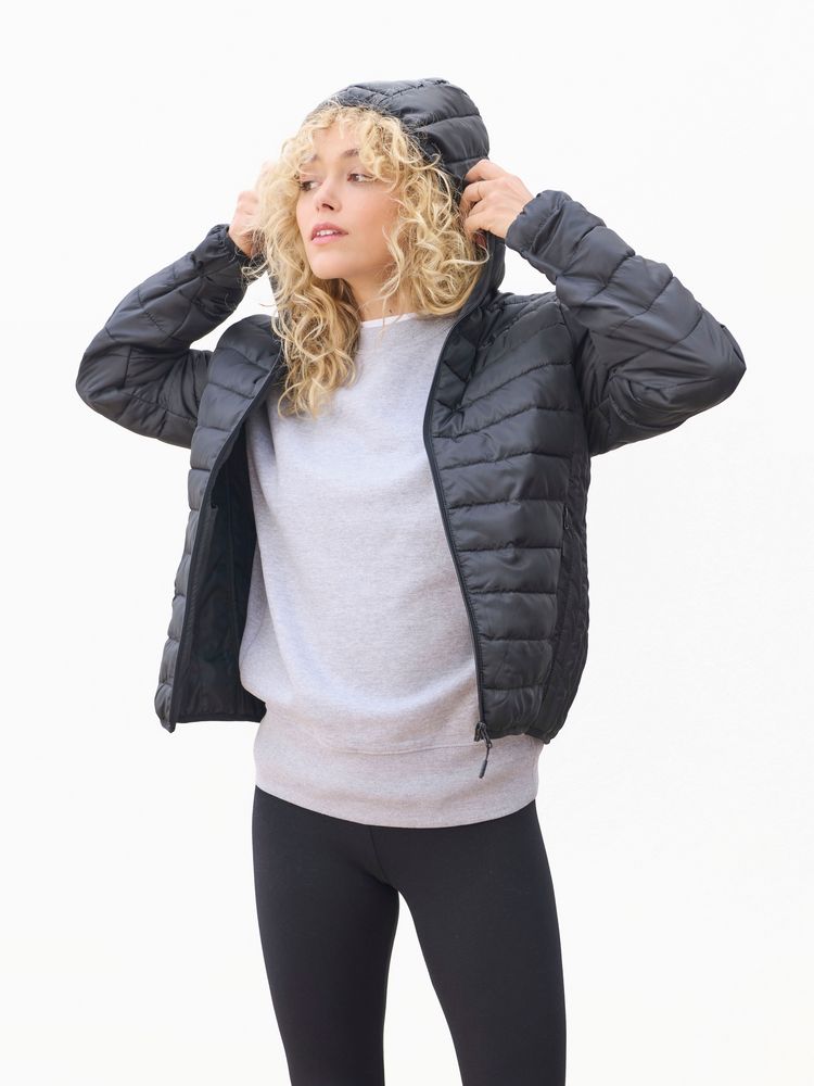 Куртка с капюшоном женская Stream Women, темно-синяя — изображение 5