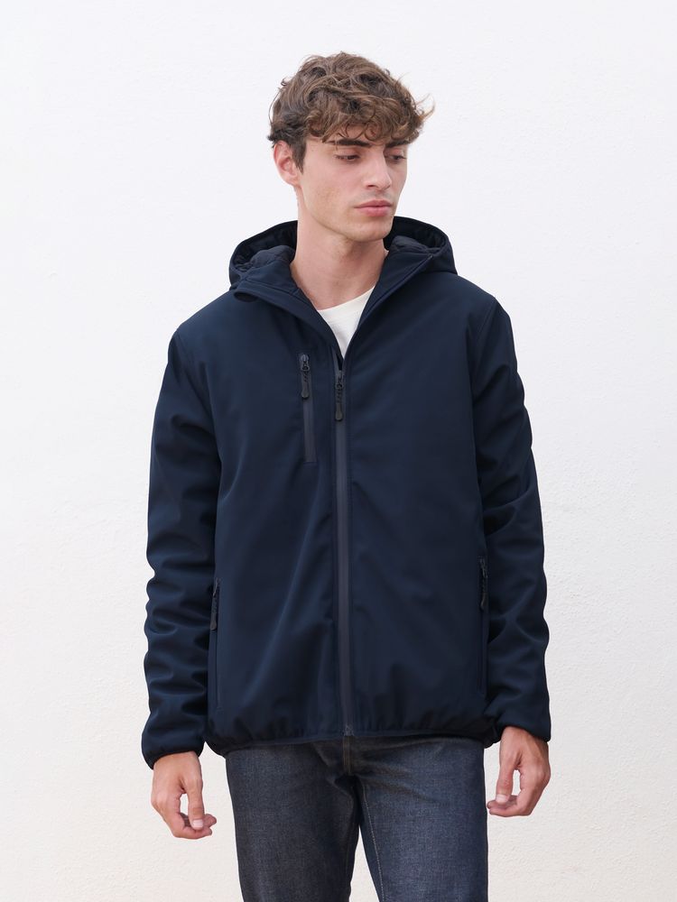 Куртка софтшелл с капюшоном мужская Falcon Men, синяя — изображение 5