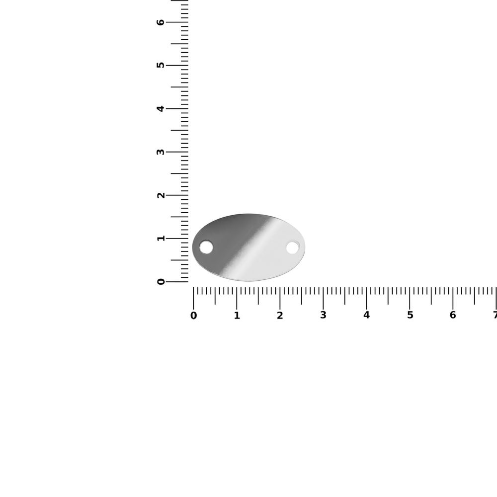 Шильдик металлический Alfa Oval, серебристый глянцевый — изображение 5