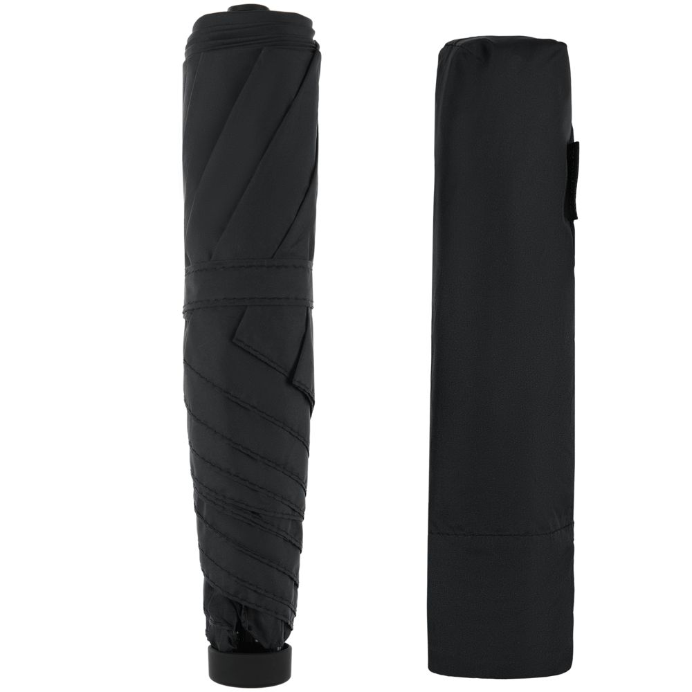 Зонт складной Zero Large, черный — изображение 7