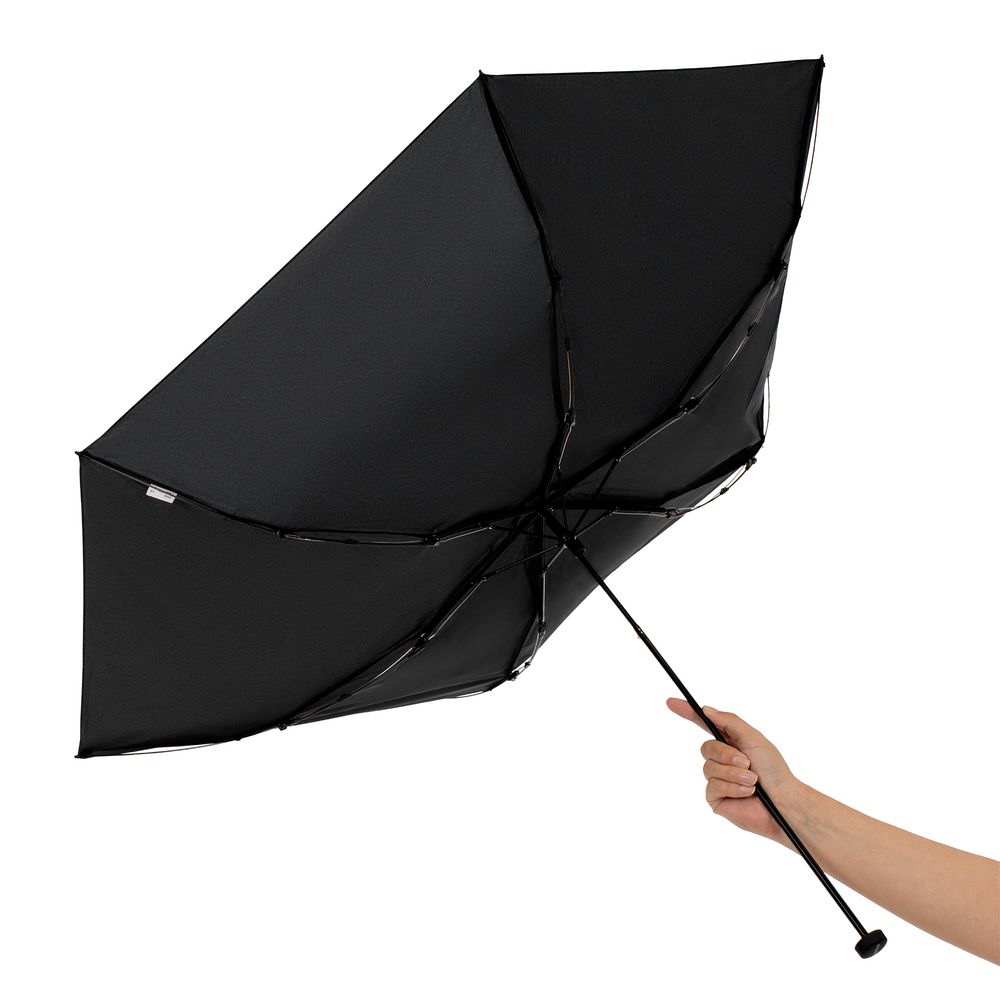 Зонт складной Zero Large, черный — изображение 9