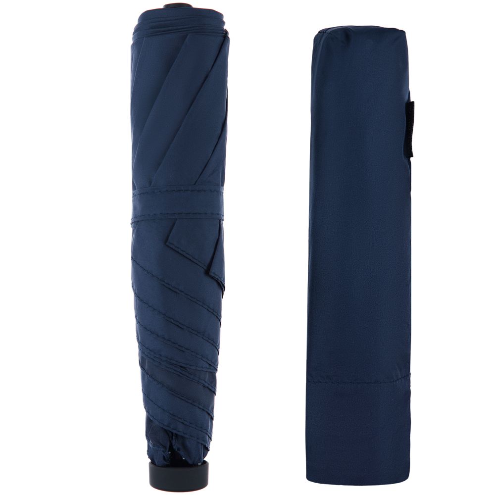 Зонт складной Zero Large, темно-синий — изображение 7