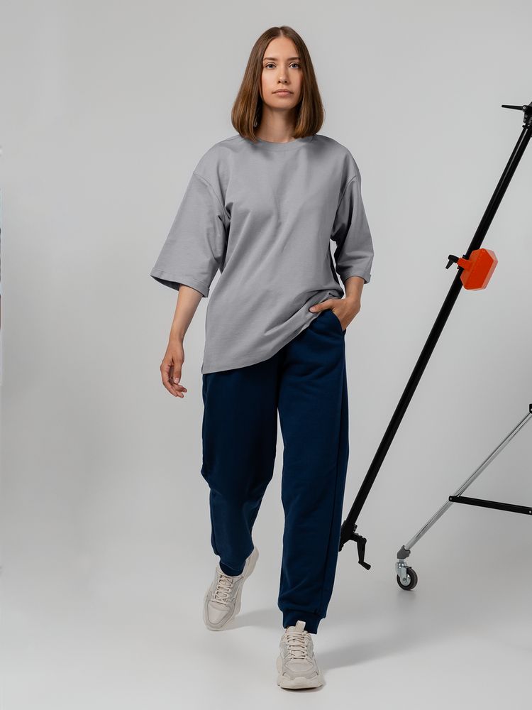 Футболка оверсайз унисекс Kosmos 2.0, светло-серая — изображение 10