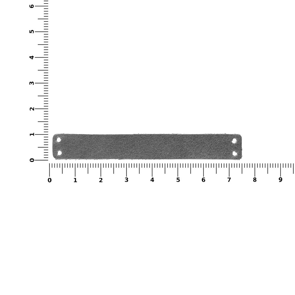 Лейбл кожаный Gimel, S, серый — изображение 4