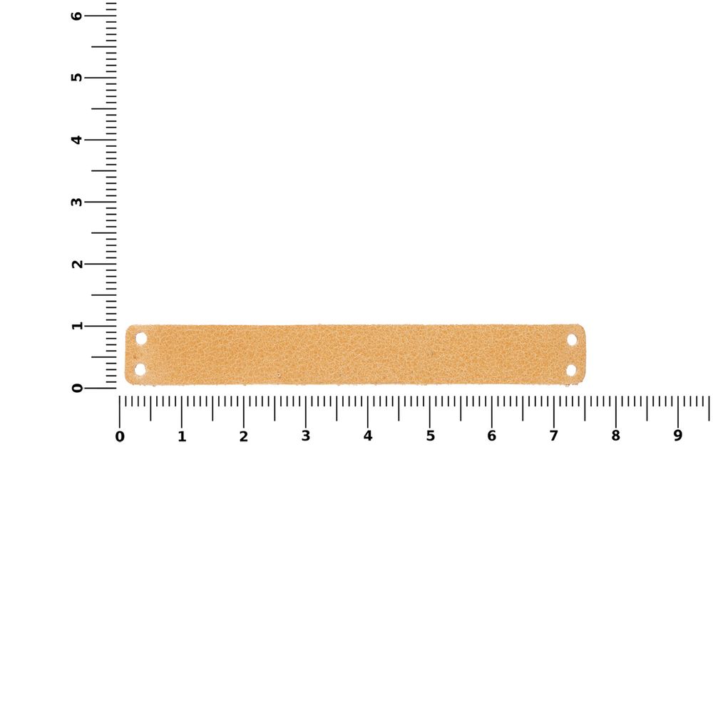 Лейбл кожаный Gimel, S, бежевый — изображение 4