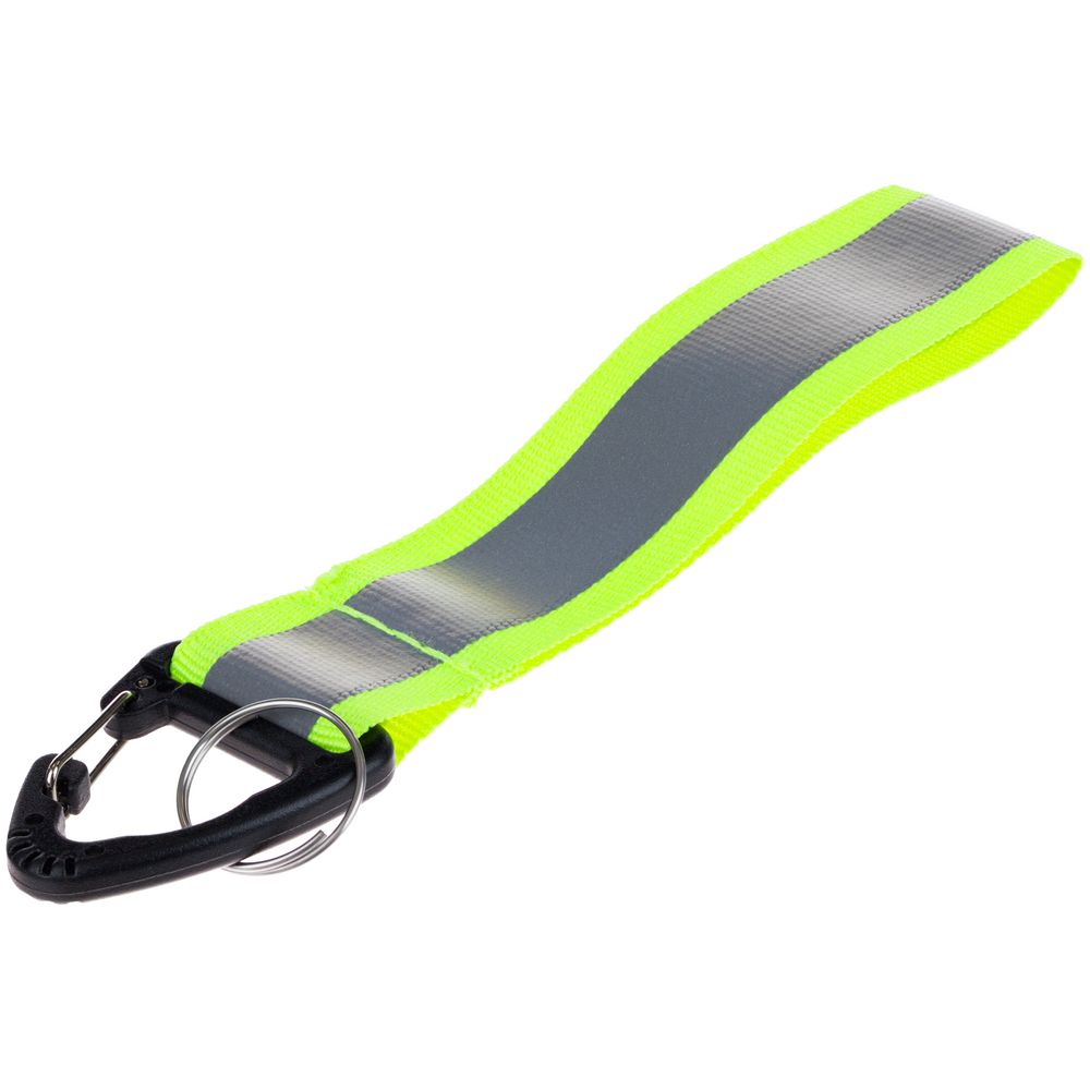Светоотражающий брелок Flashline, серый с зеленым — изображение 3