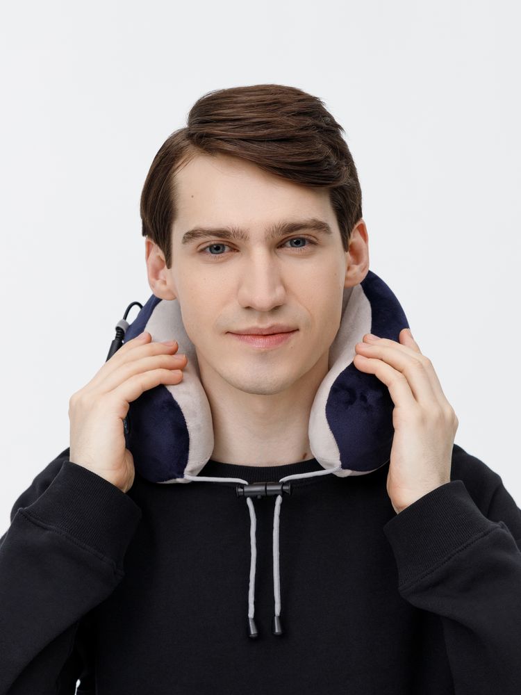 Дорожная подушка-массажер inRelax, синяя — изображение 12