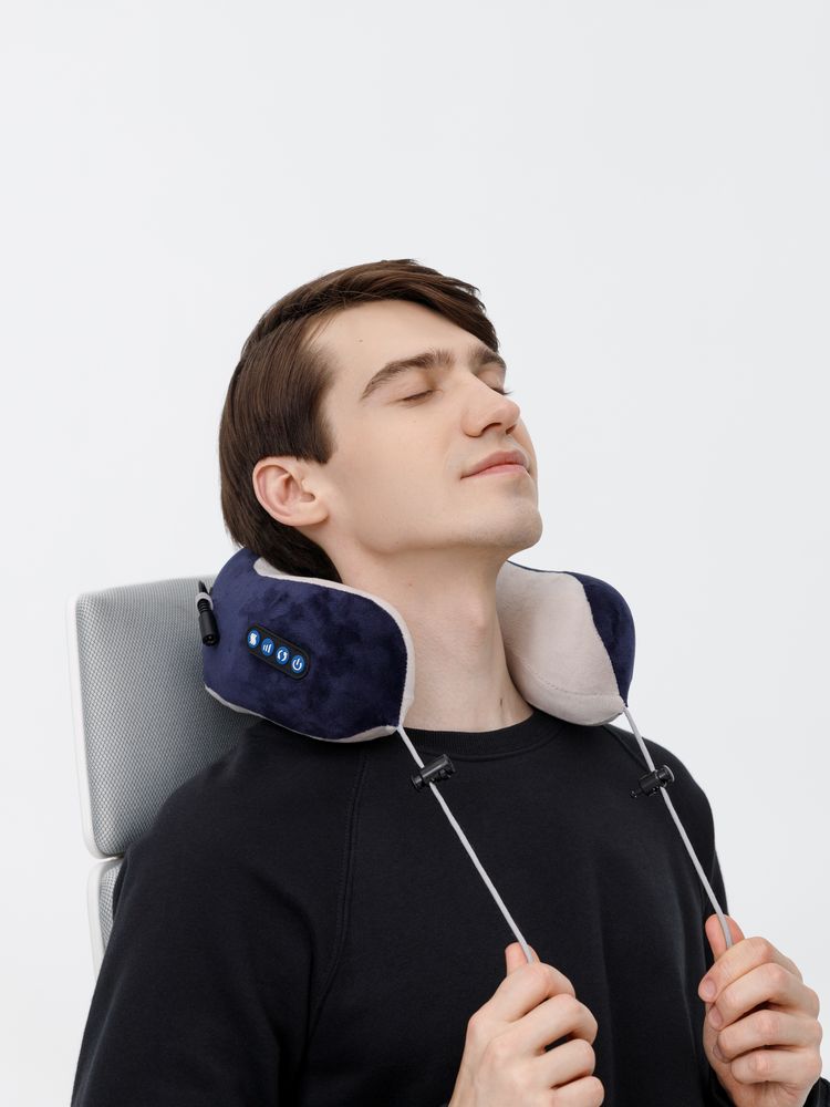 Дорожная подушка-массажер inRelax, синяя — изображение 16