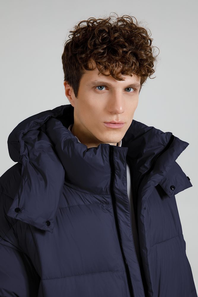 Пуховик унисекс Kapsula, темно-синий — изображение 13