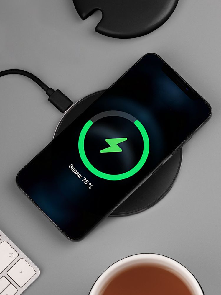 Кружка с подогревом и беспроводной зарядкой Dual Base ver. 2.0 Matt, черная — изображение 14