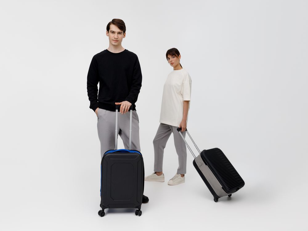 Чемодан Platta, черный с синим — изображение 19