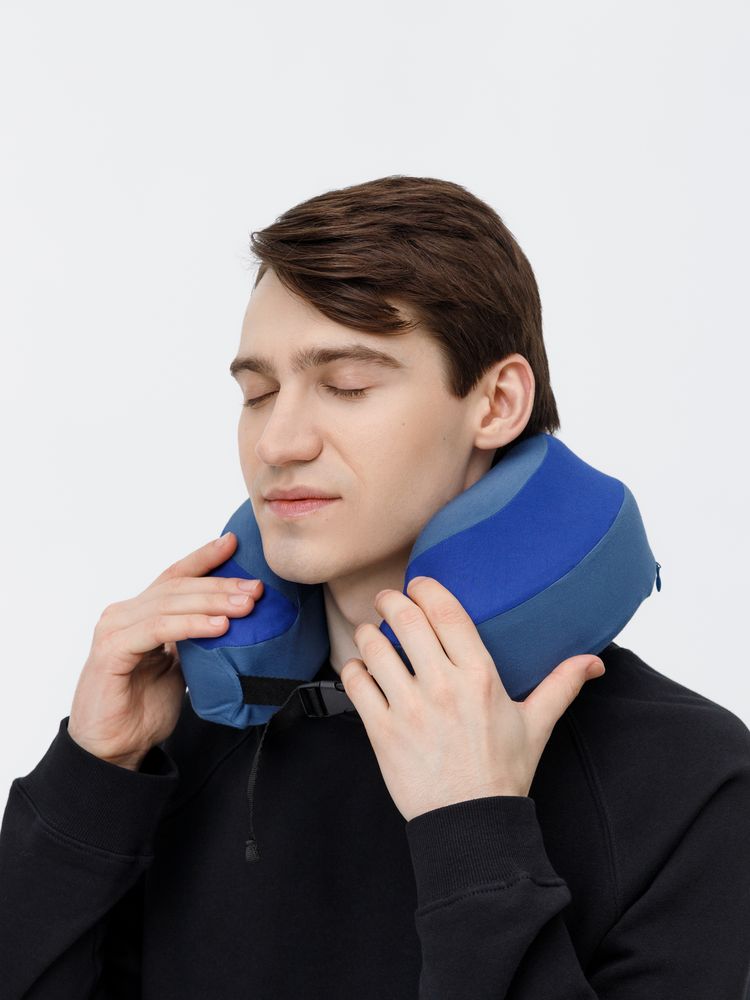 Дорожная подушка Piligrim, синяя — изображение 14