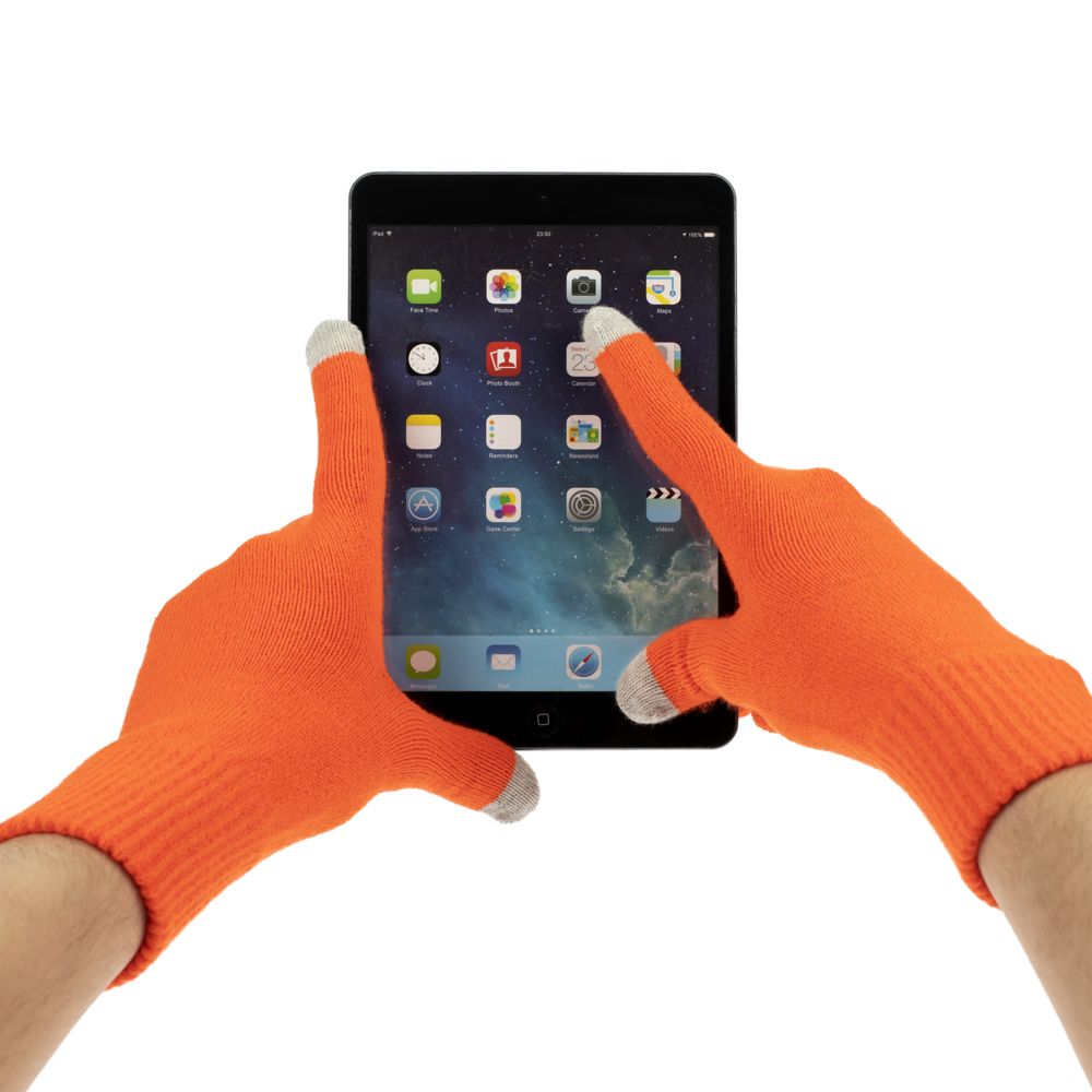 Перчатки сенсорные Urban Flow, оранжевые — изображение 5