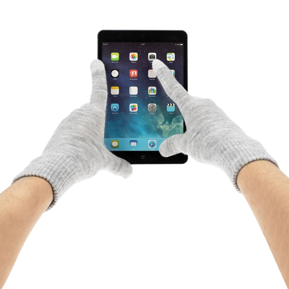 Перчатки сенсорные Urban Flow, светло-серые — изображение 5